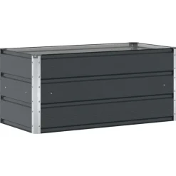 vidaXL Plantenbak Antraciet 100 x 50 x 45 cm Gegalvaniseerd staal