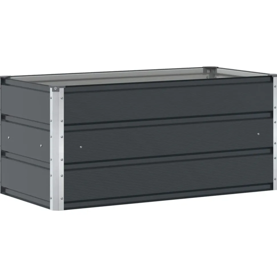vidaXL Plantenbak Antraciet 100 x 50 x 45 cm Gegalvaniseerd staal