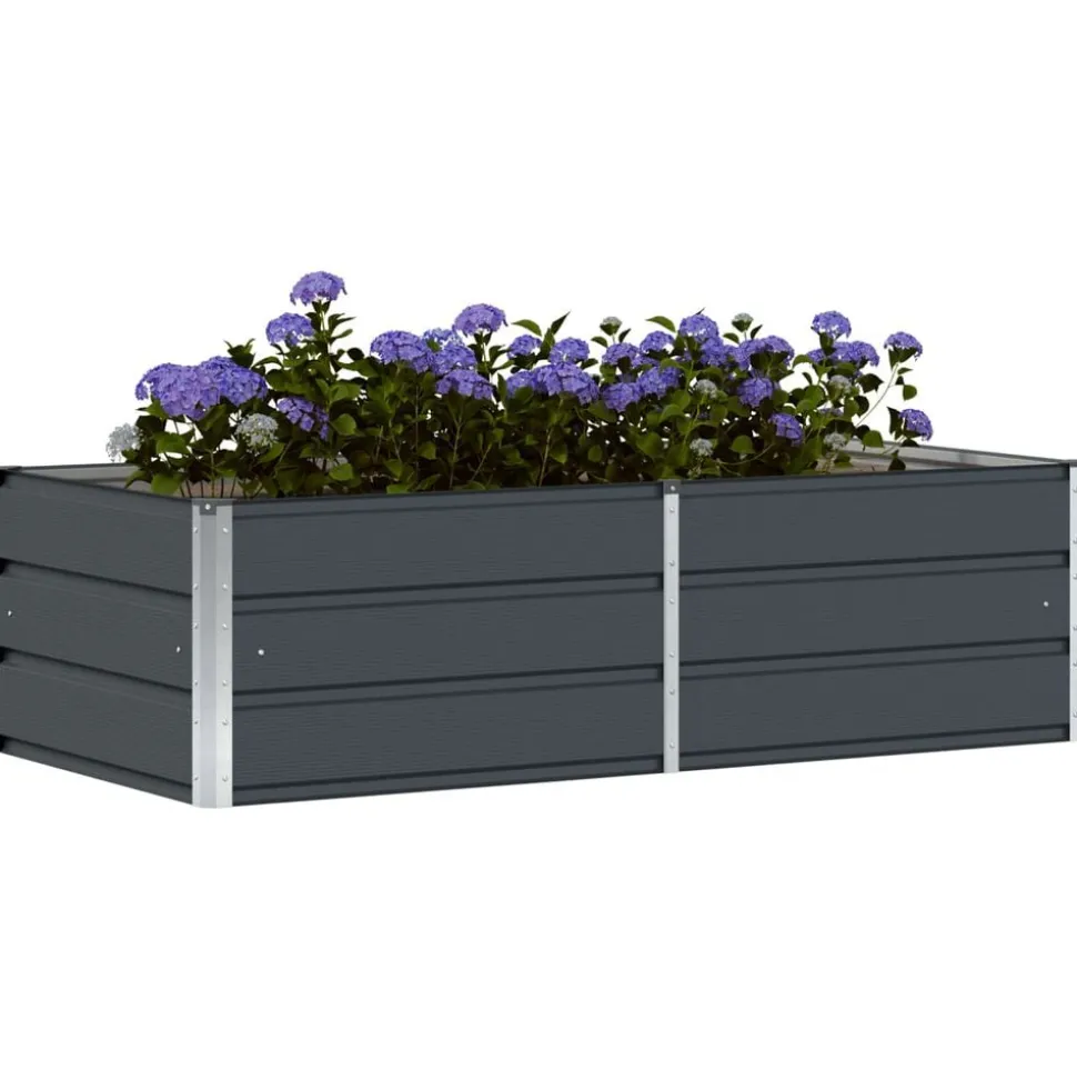 vidaXL Plantenbak Antraciet 160 x 80 x 45 cm Staal