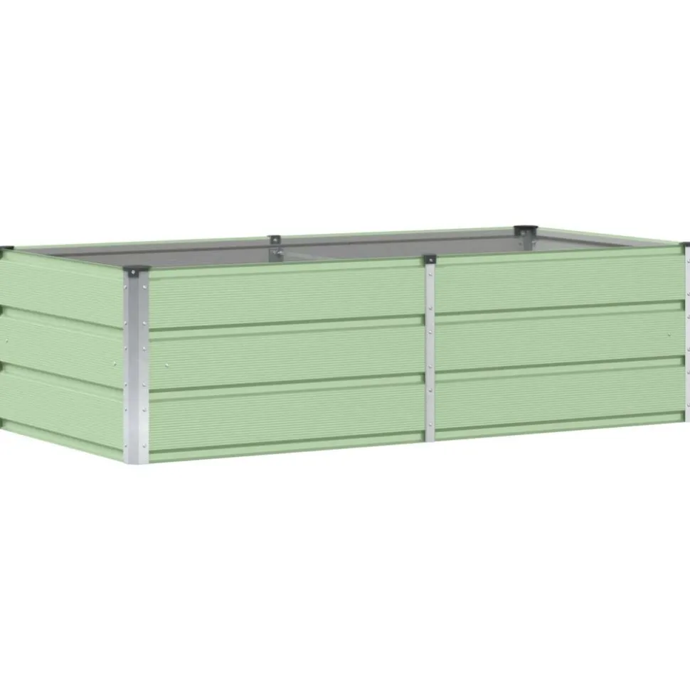 vidaXL Plantenbak Groen 160 x 80 x 45 cm Staal
