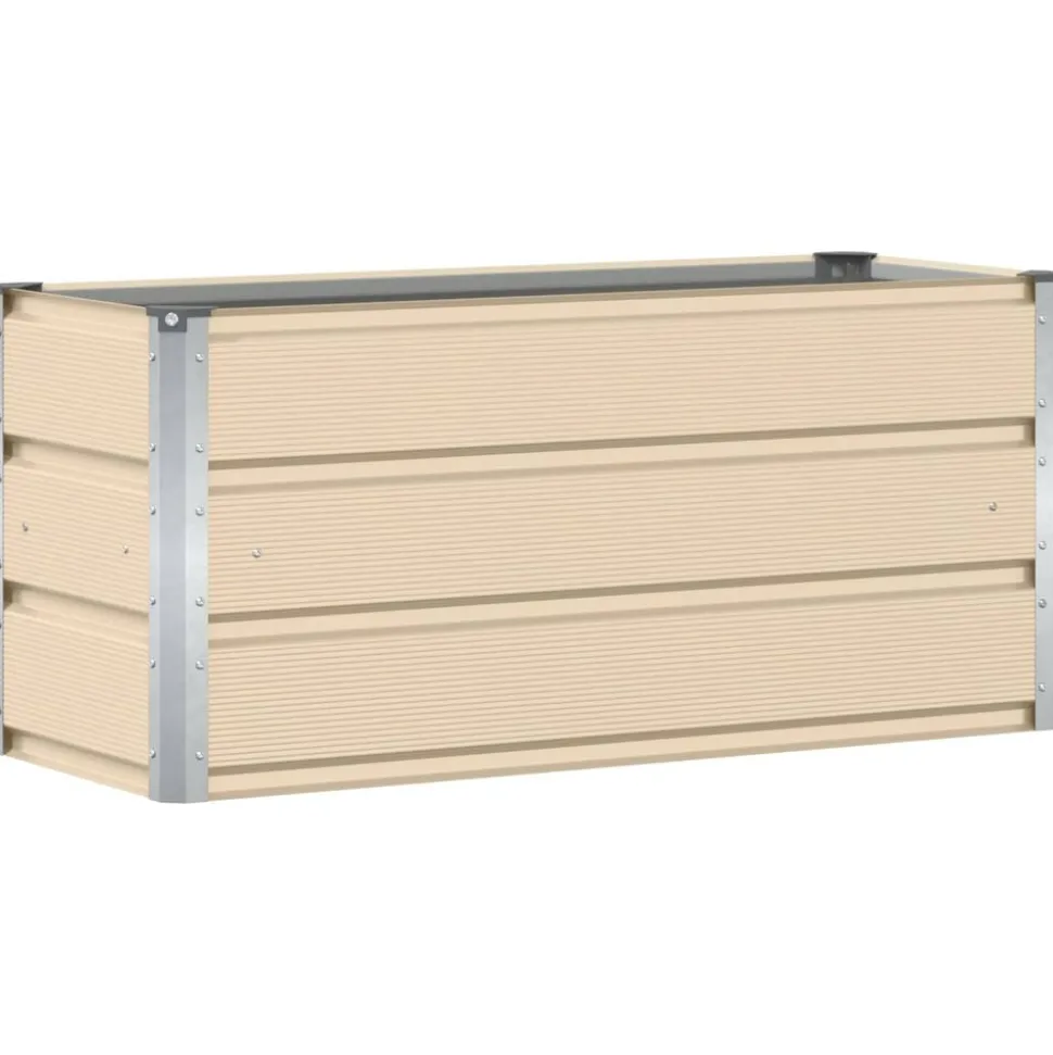 vidaXL Plantenbak Ivoor 100 x 40 x 45 cm Staal