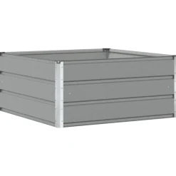 vidaXL Plantenbak Lichtgrijs 100 x 100 x 45 cm Staal