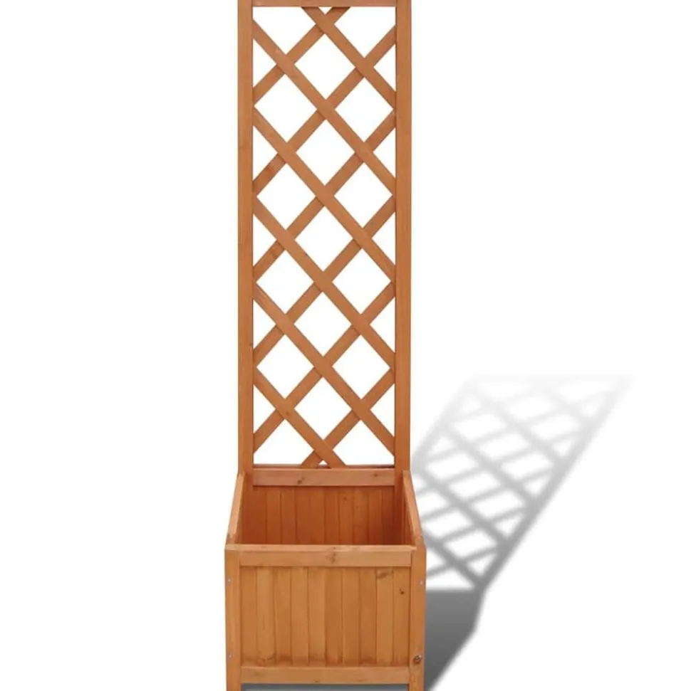 vidaXL Plantenbak met klimrek 40x30x135 cm