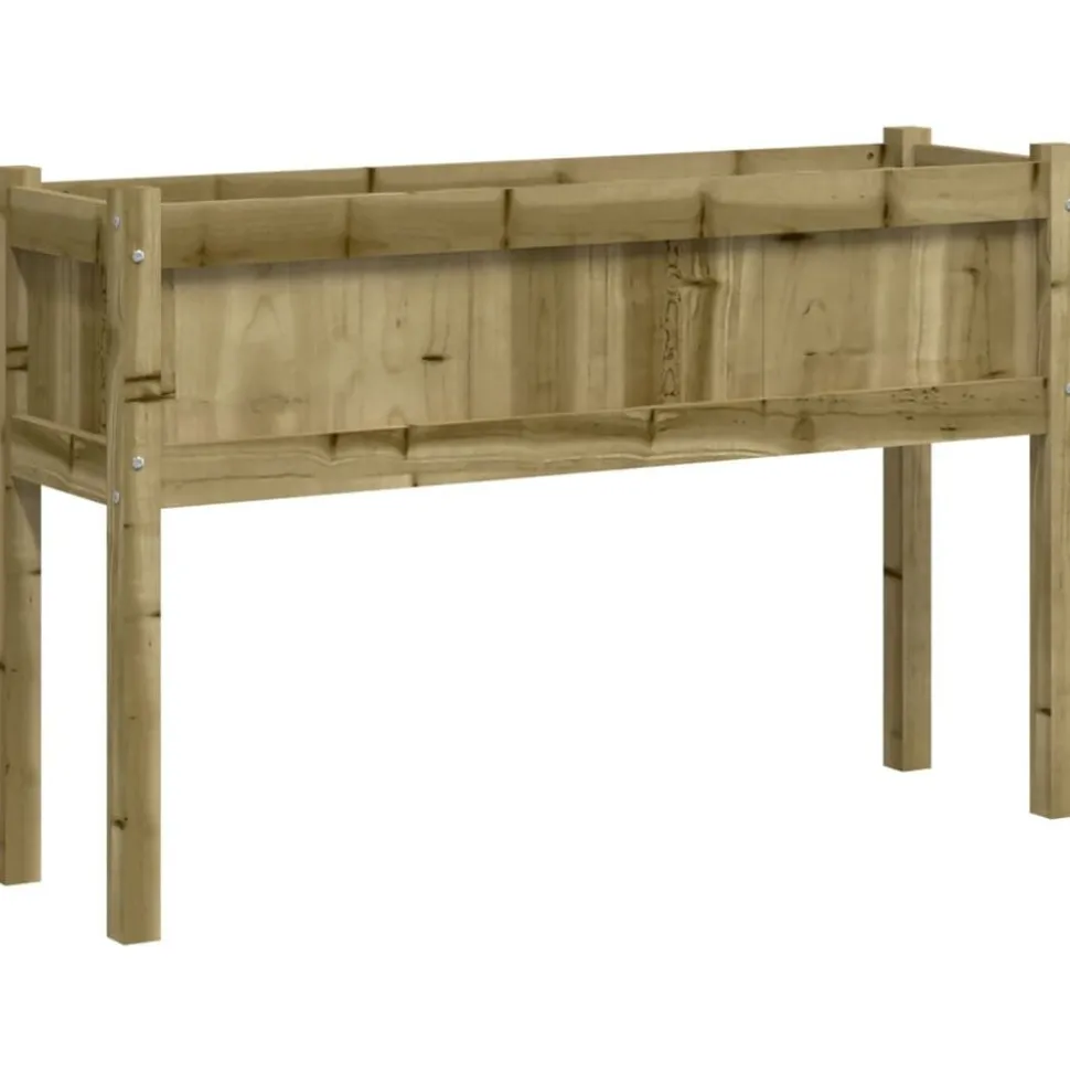 vidaXL Plantenbak met poten 110x31x70 cm geïmpregneerd grenenhout