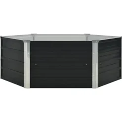 vidaXL Plantenbak verhoogd 129x129x45cm gegalvaniseerd staal antraciet