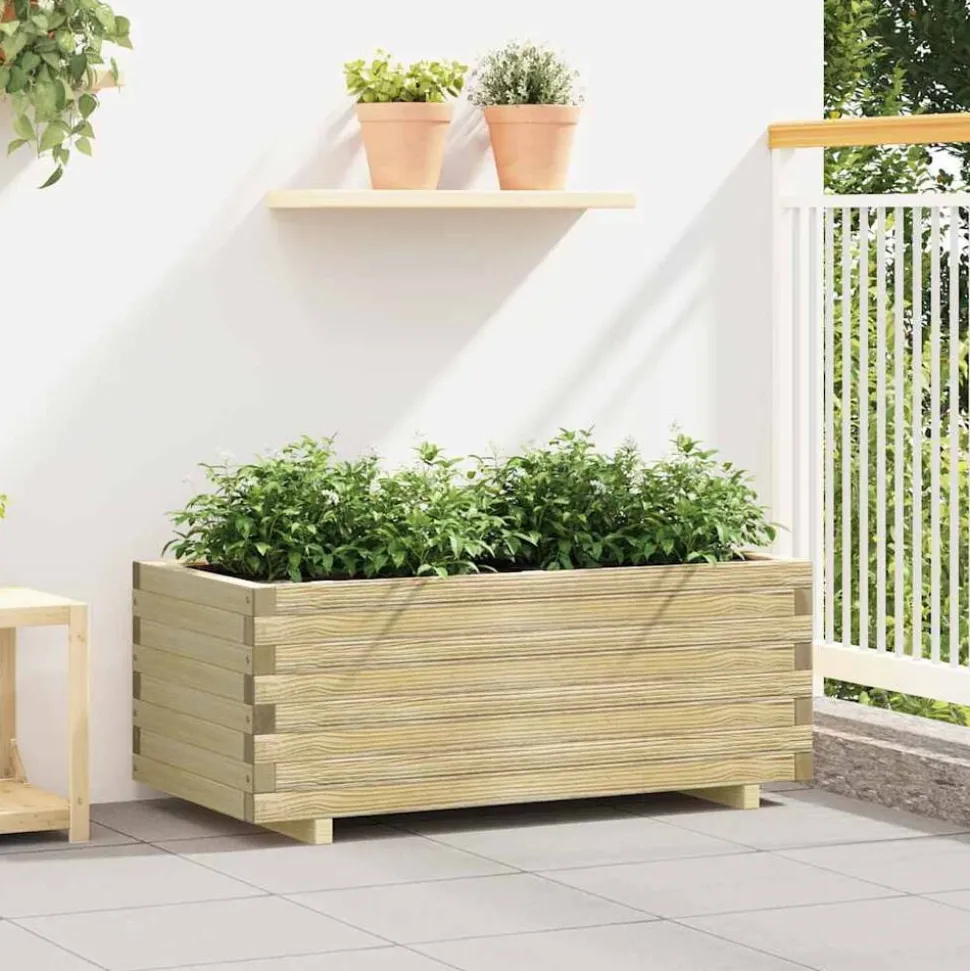 vidaXL Plantenbak verhoogd rechthoekig 100x50x40 cm hout