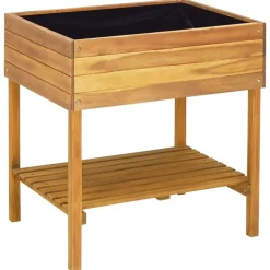 vidaXL Plantenbak verhoogd 78,5x58,5x78,5 cm massief acaciahout
