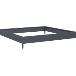 vidaXL Plantenbak verhoogd 100x100x18,5 cm staal antracietkleurig
