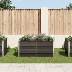 vidaXL Plantenbak verhoogd 160x80x77 cm gegalvaniseerd staal antraciet