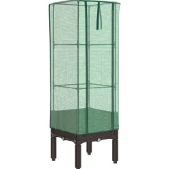 vidaXL Plantenbak verhoogd met kashoes 40x40x140 cm rattanlook