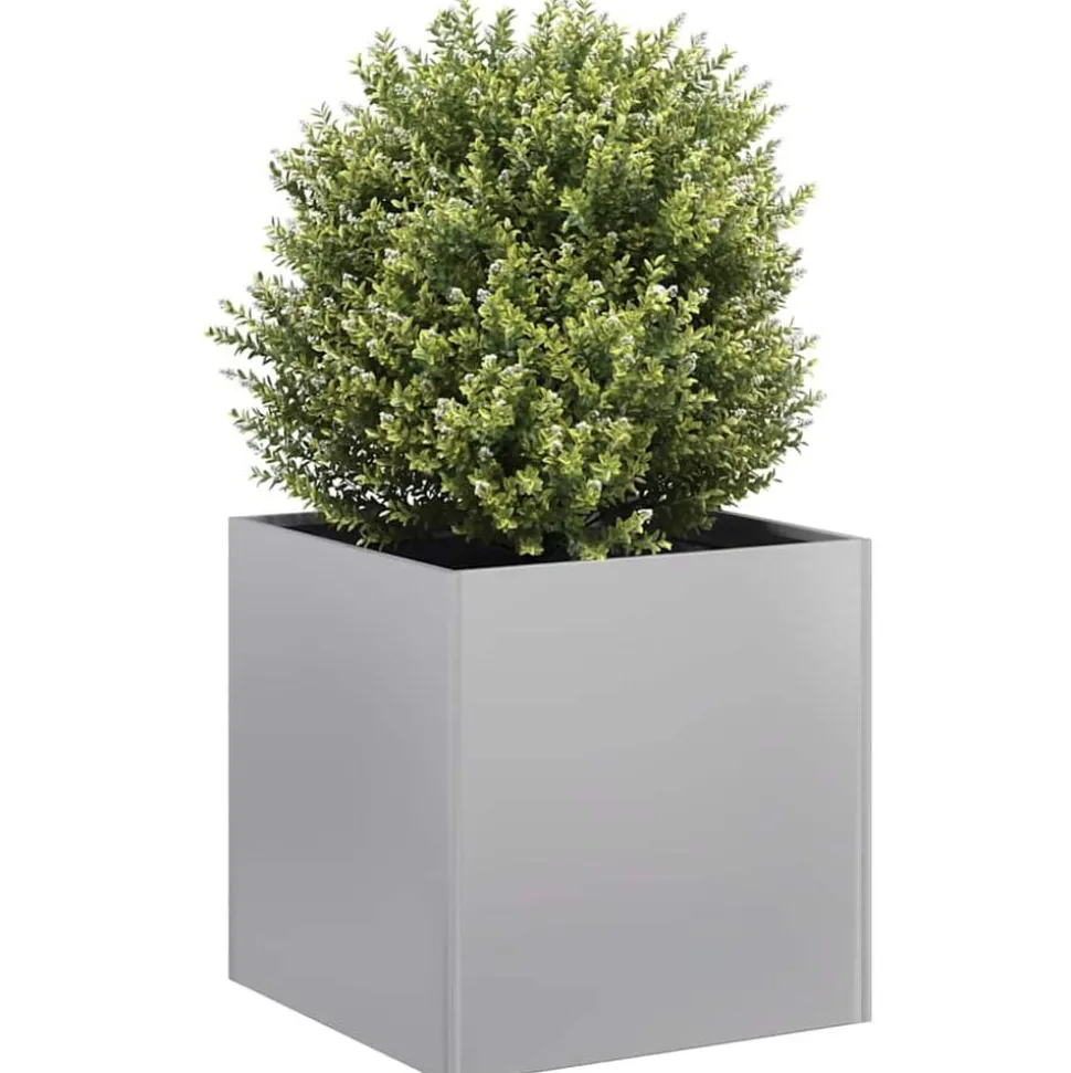 vidaXL Plantenbak 40x40x40 cm gegalvaniseerd staal