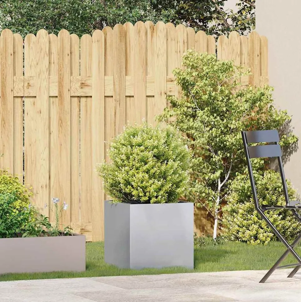 vidaXL Plantenbak 40x40x40 cm gegalvaniseerd staal