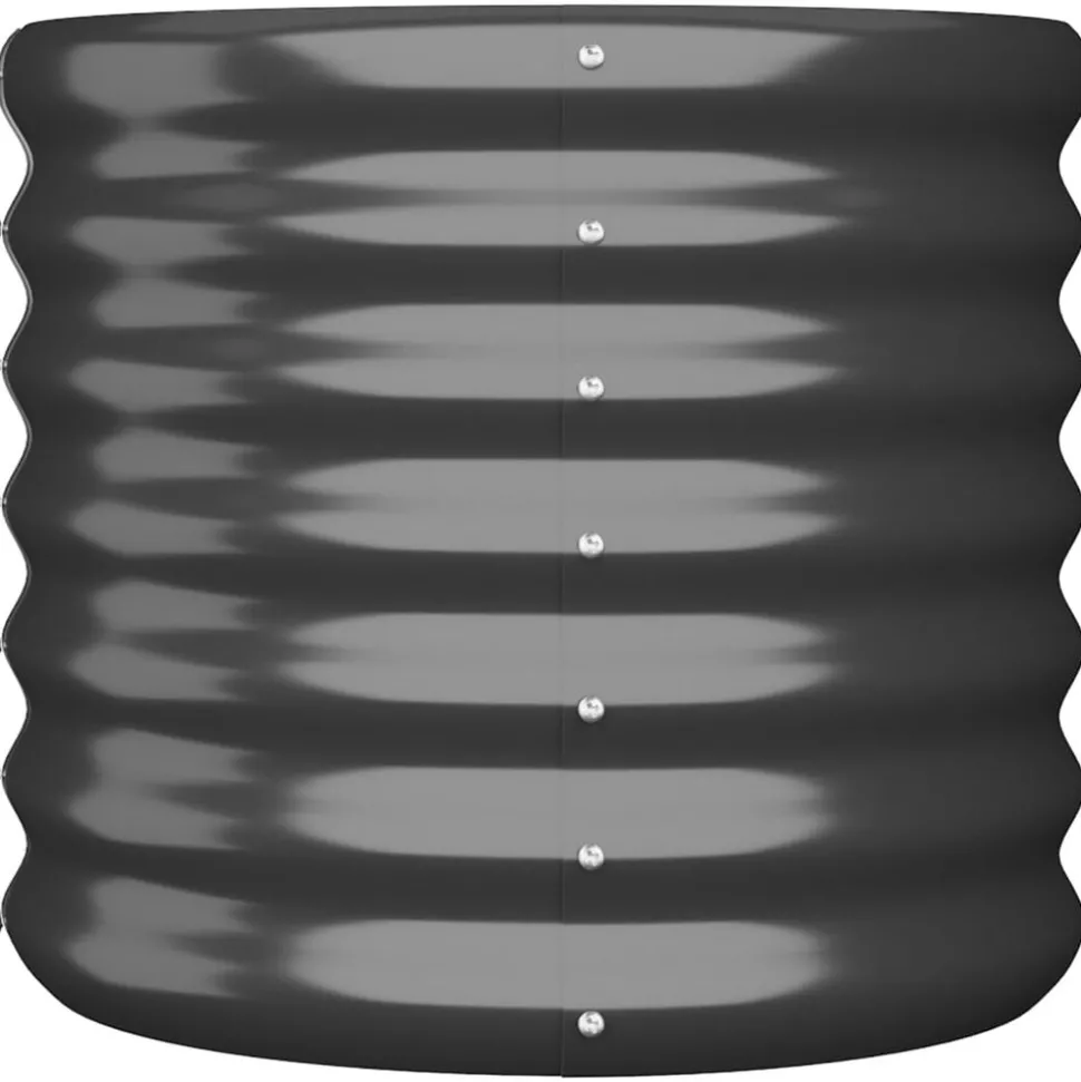 vidaXL Plantenbak 40x40x36 cm gegalvaniseerd staal antracietkleurig