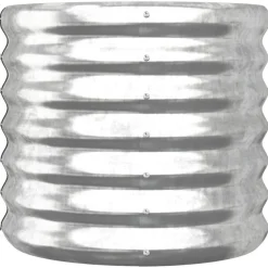 vidaXL Plantenbak 40x40x36 cm gegalvaniseerd staal zilverkleurig