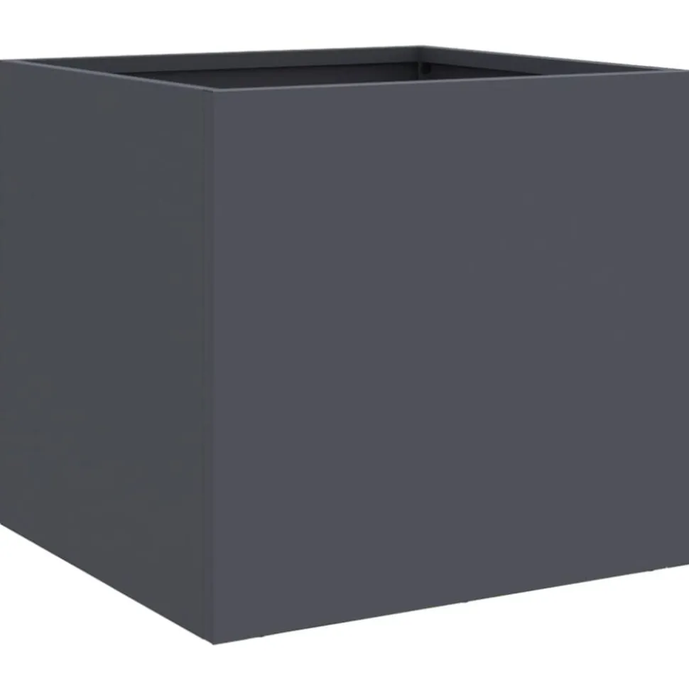 vidaXL Plantenbak 32x30x29 cm staal antracietkleurig