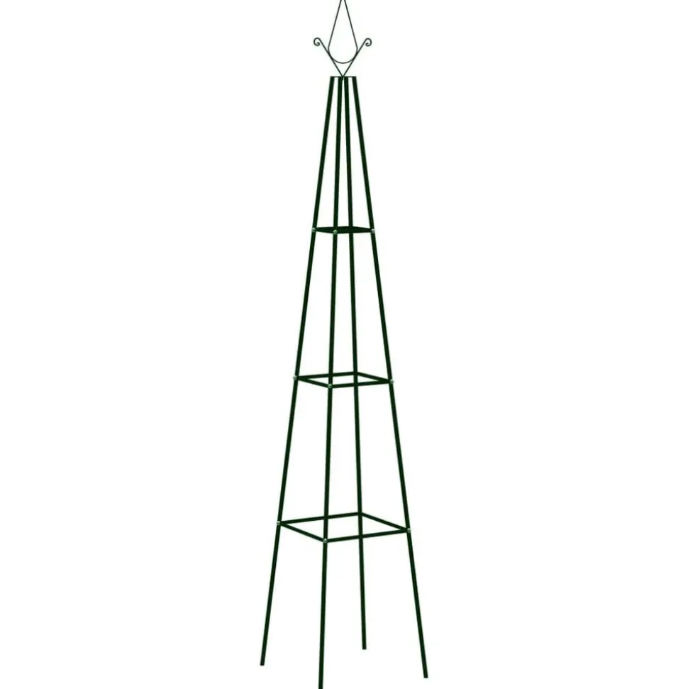 vidaXL Plantenklimrekken 2 st 35x35x195 cm ijzer donkergroen