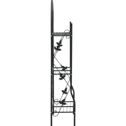 vidaXL Plantenrek 3-laags 52x28x128 cm ijzer zwart