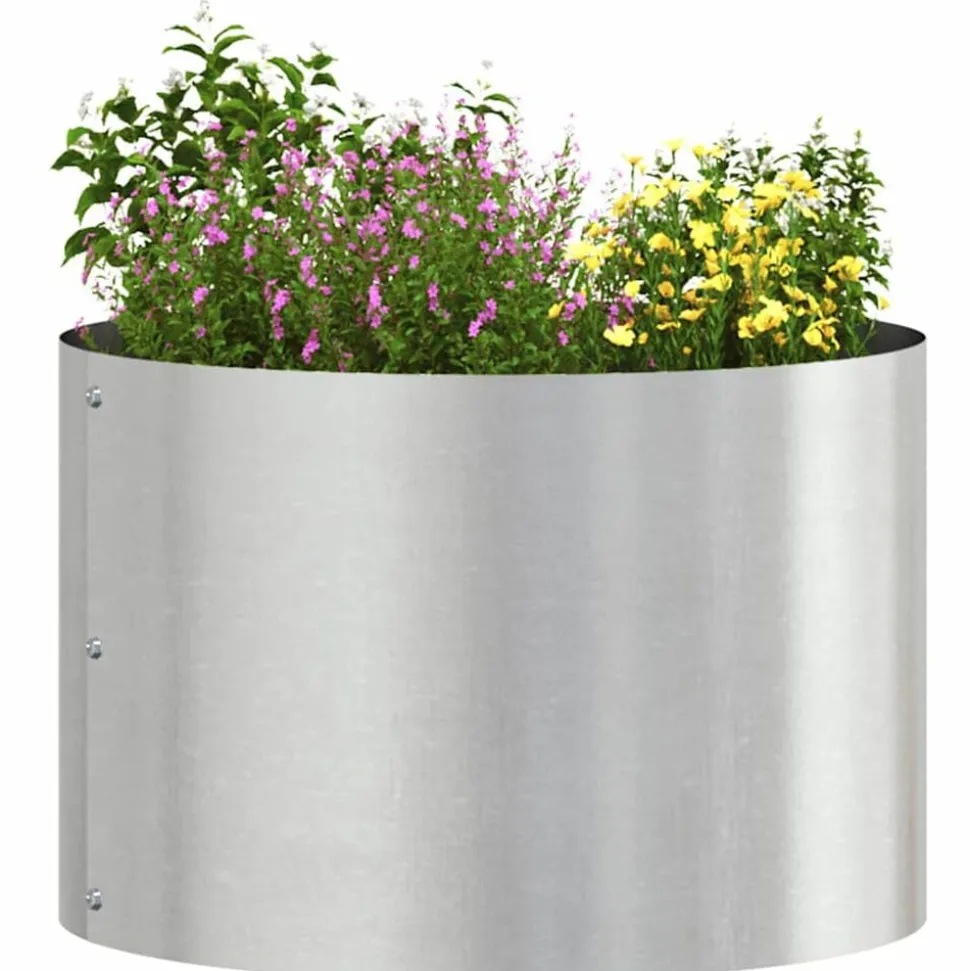vidaXL Plantenring 5 pcs Zilver 30 x 30 x 20 cm Roestvrij staal