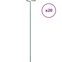 vidaXL Plantenstaken 20 st 40 cm staal donkergroen