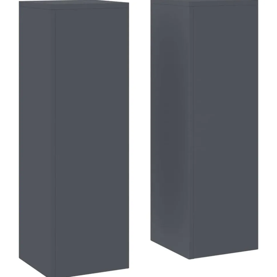 vidaXL Plantenstandaard 2 pcs Antraciet 24 x 24 x 75 cm Staal