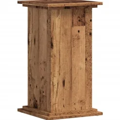 vidaXL Plantenstandaard 33x33x60 cm bewerkt hout oud houtkleurig