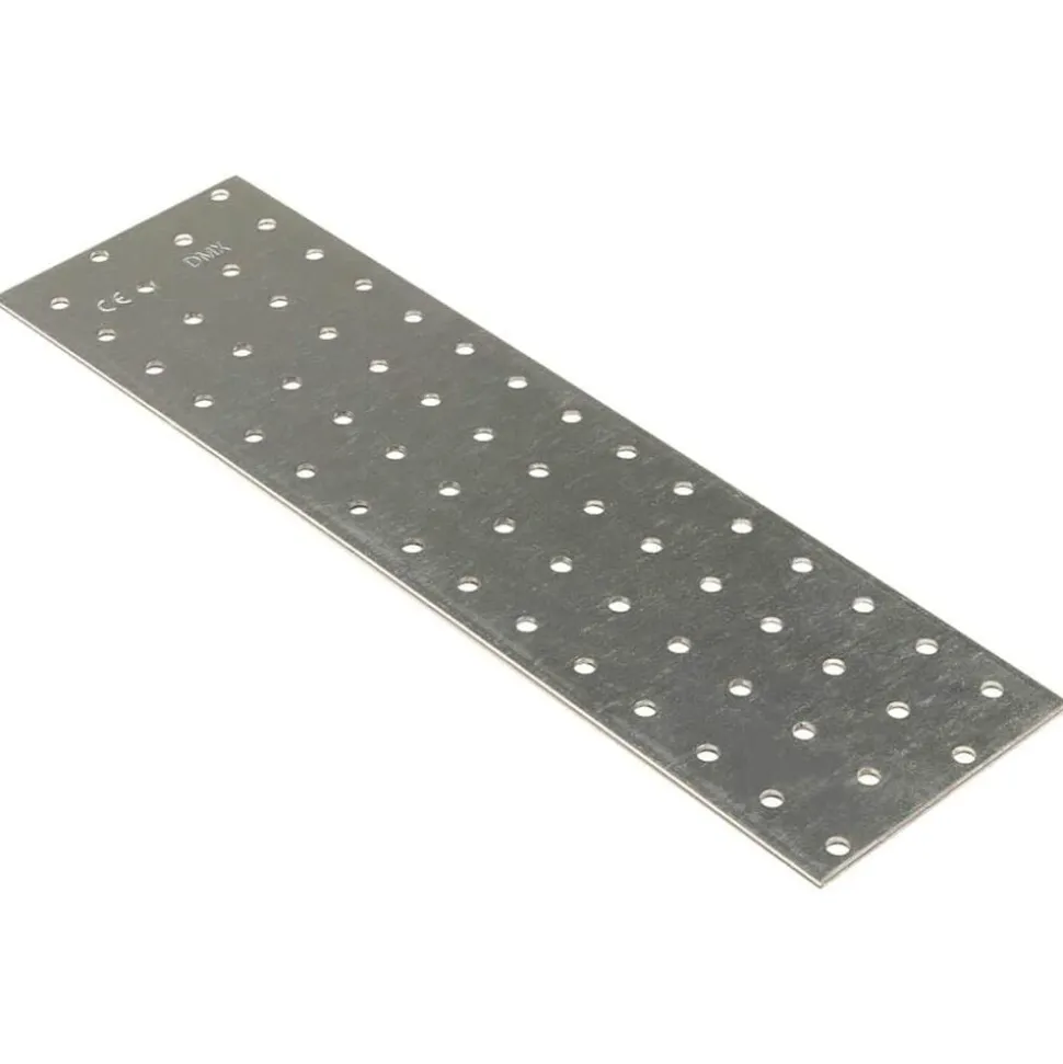 vidaXL Platen geperforeerd 20 st 2 mm 300x80 mm gegalvaniseerd staal