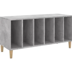 vidaXL Platenkast 100x38x48 cm bewerkt hout betongrijs