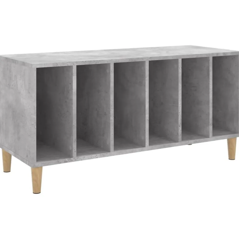 vidaXL Platenkast 100x38x48 cm bewerkt hout betongrijs