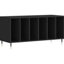 vidaXL Platenkast 100x38x48 cm bewerkt hout zwart