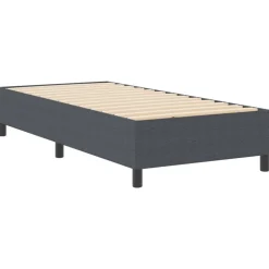 vidaXL Platform bedframe Donkergrijs 80 x 200 cm Katoen Stof