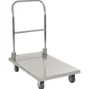 vidaXL Platformwagen 82x53x86 cm roestvrij staal zilverkleurig