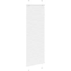vidaXL Plissé rolgordijn 40x100 cm stofbreedte 39,4 cm polyester wit