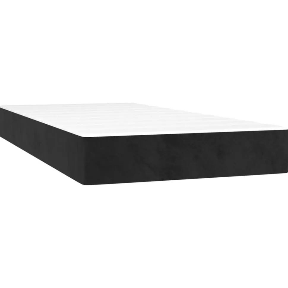 vidaXL Pocketveringmatras medium 80x200x20 cm fluweel zwart