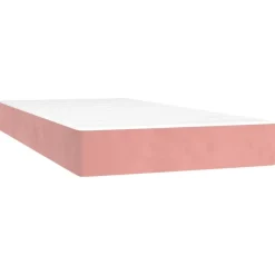 vidaXL Pocketveringmatras medium 80x200x20 cm fluweel roze