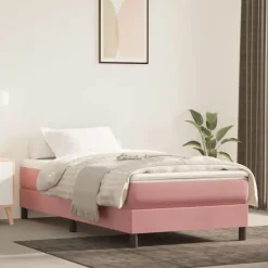 vidaXL Pocketveringmatras medium 80x200x20 cm fluweel roze