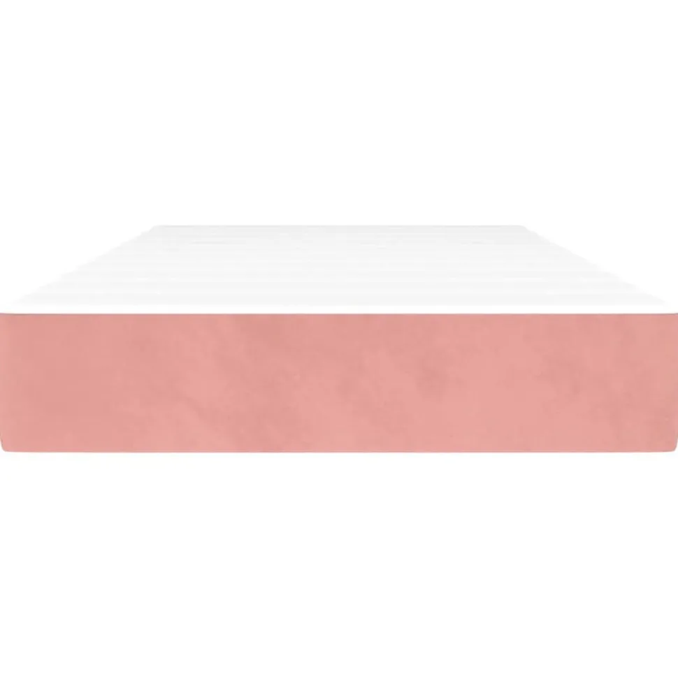 vidaXL Pocketveringmatras medium 80x200x20 cm fluweel roze