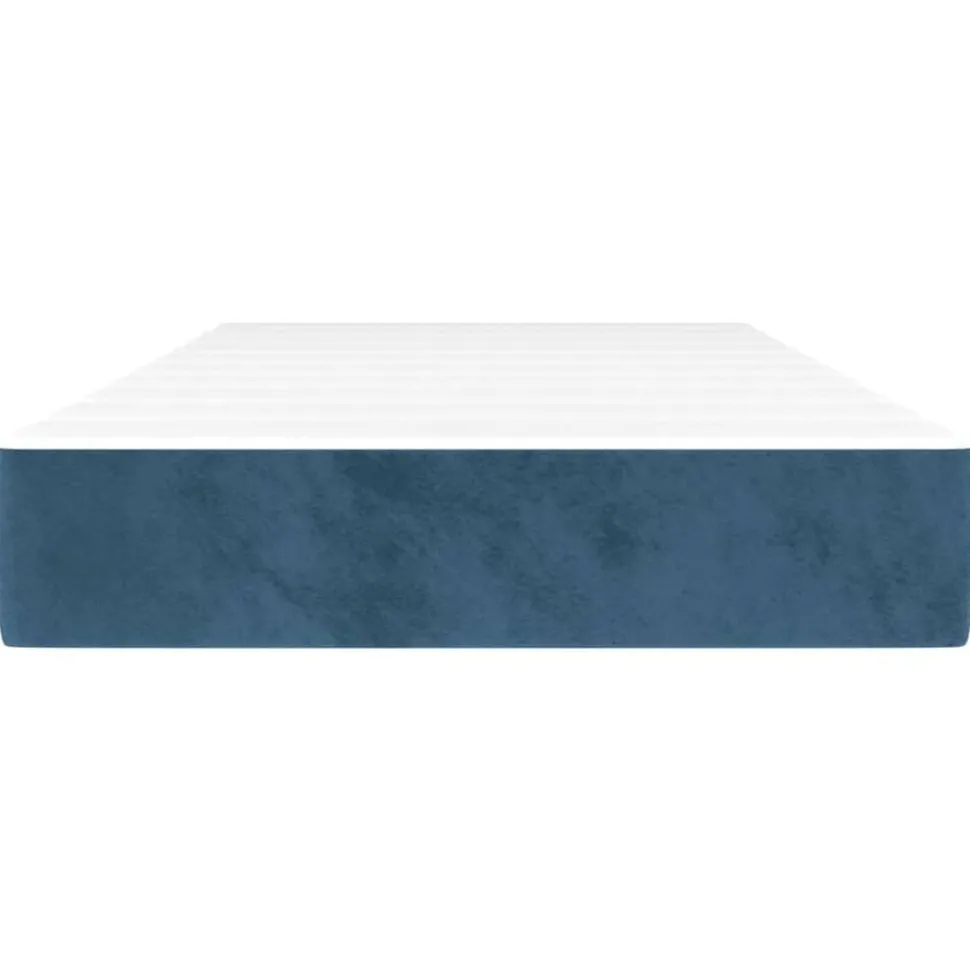 vidaXL Pocketveringmatras medium 80x200x20 cm fluweel donkerblauw