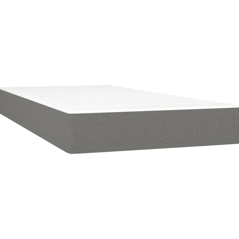 vidaXL Pocketveringmatras medium 80x200x20 cm stof donkergrijs
