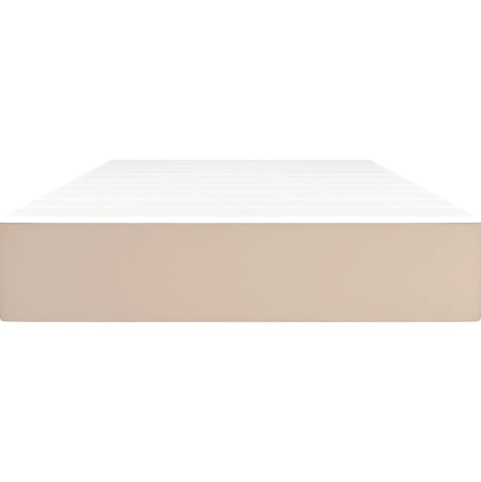vidaXL Pocketveringmatras medium 80x200x20 cm kunstleer cappuccinokleurig