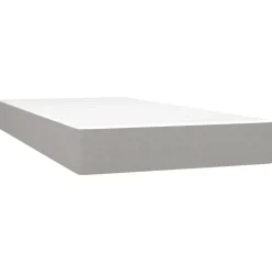 vidaXL Pocketveringmatras medium 80x200x20 cm stof lichtgrijs