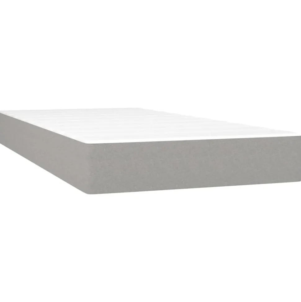 vidaXL Pocketveringmatras medium 80x200x20 cm stof lichtgrijs