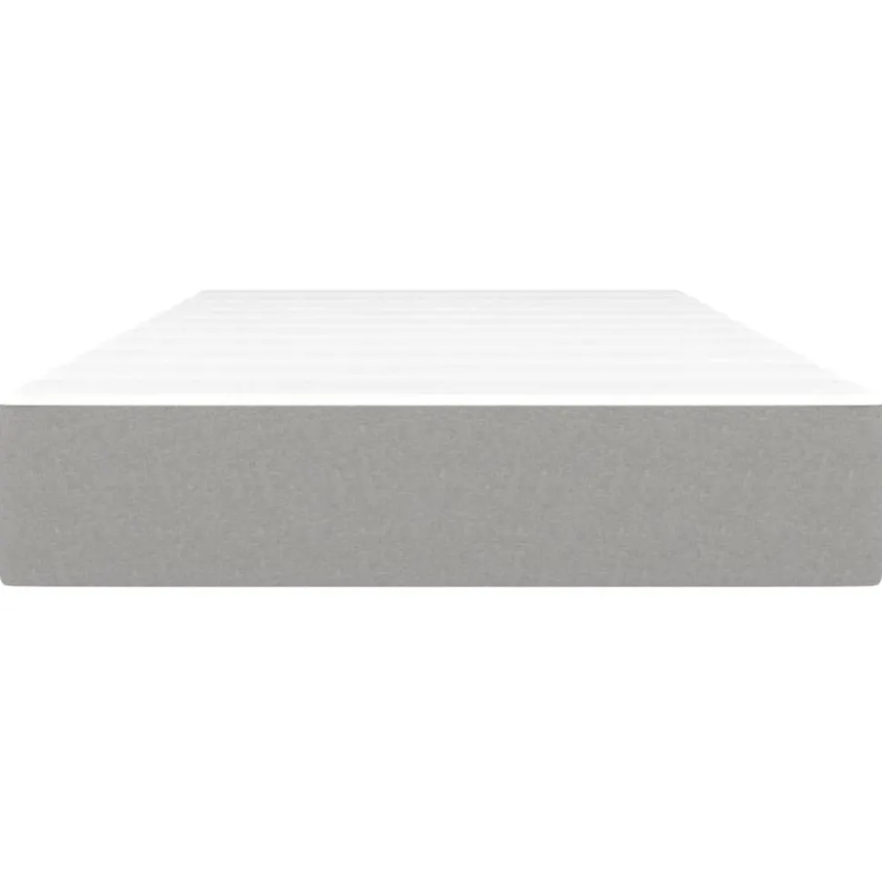 vidaXL Pocketveringmatras medium 80x200x20 cm stof lichtgrijs