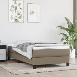vidaXL Pocketveringmatras medium 80x200x20 cm stof taupe