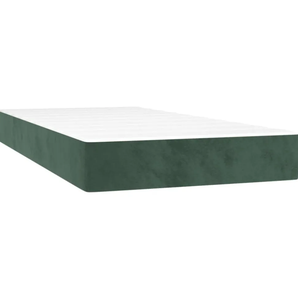 vidaXL Pocketveringmatras medium 80x200x20 cm fluweel donkergroen