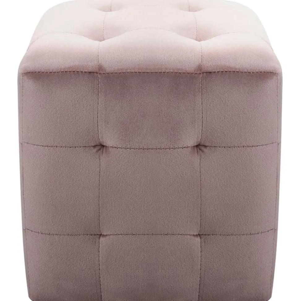 vidaXL Poef 2 st 30x30x30 cm fluweel roze