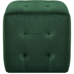 vidaXL Poef 2 st 30x30x30 cm fluweel groen