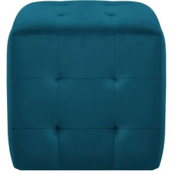 vidaXL Poef 2 st 30x30x30 cm fluweel blauw