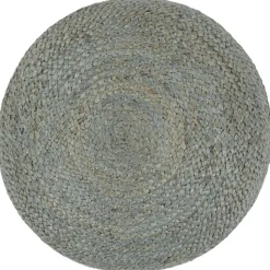 vidaXL Poef handgemaakt 45x30 cm jute olijfgroen