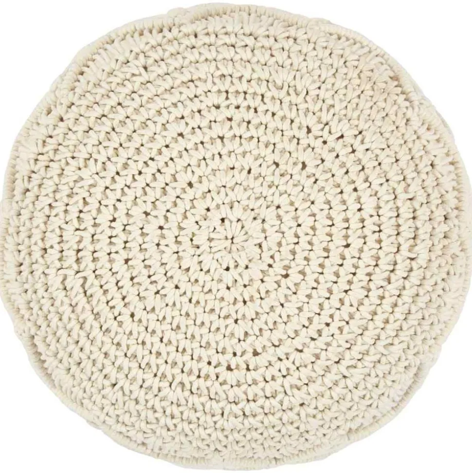 vidaXL Poef macramé handgemaakt 45x30 cm katoen