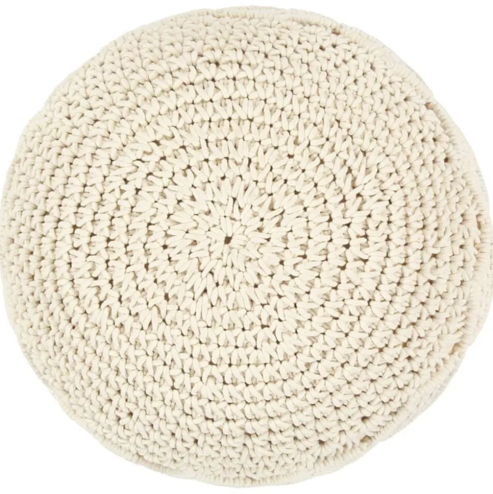 vidaXL Poef macramé handgemaakt 45x30 cm katoen
